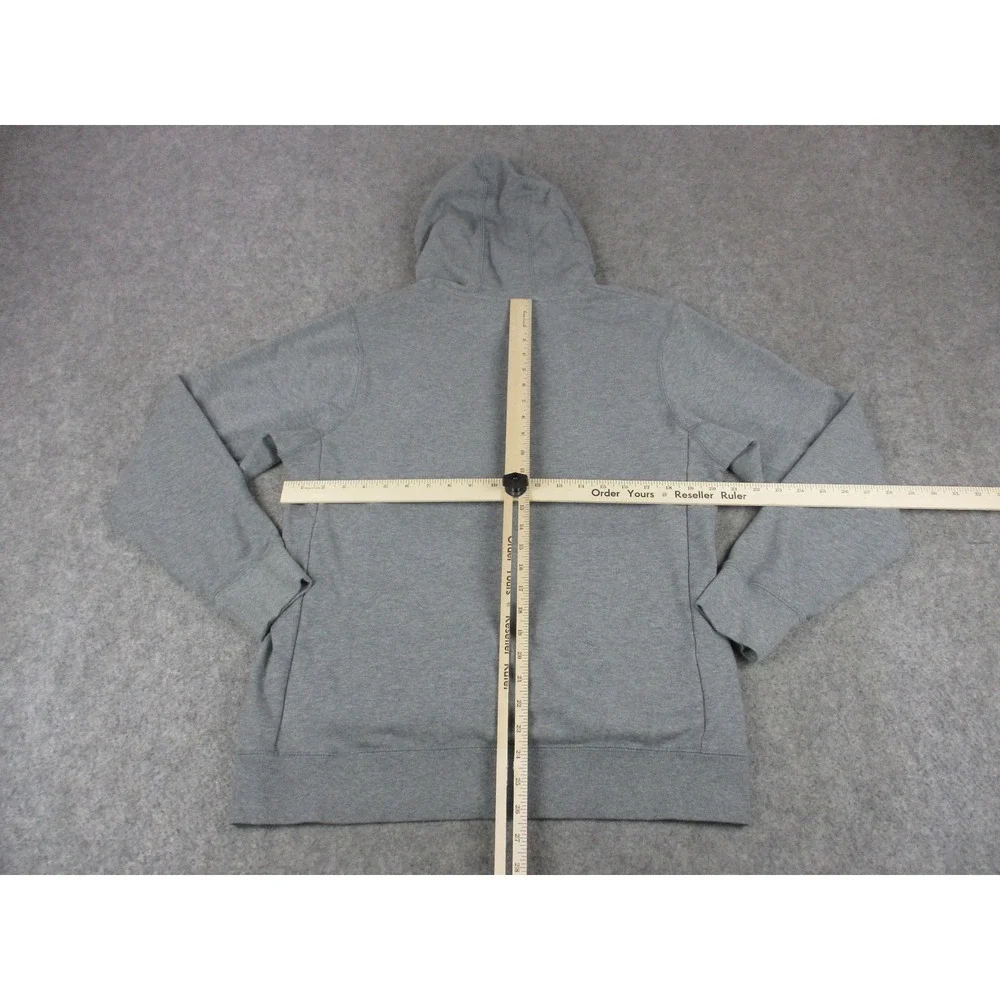 Chicago Bulls Hoodie Sweatshirt Mens Large Gray White NBA Nike Michael Jordan